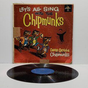 Let's All Sing with the Chipmunks Vinyl LP Liberty LRP 3132 1st Pressing 1959